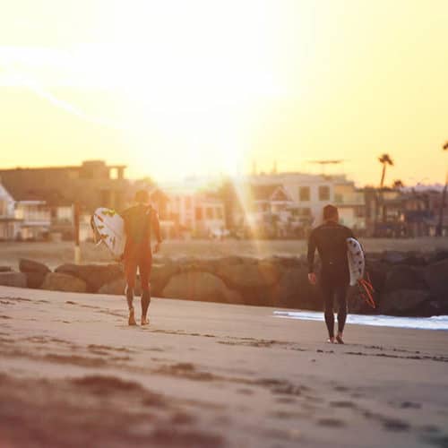 San Diego Strand bei Sonnenuntergang - Fitnessurlaub mit Reiseathleten