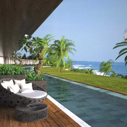 Beachfront Suite Außenbereich - Komune Resort & Beach Club auf Bali - Fitnessurlaub auf Bali für Reiseathleten