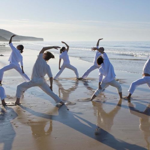 Yoga am Strand - Paradis Plage Surf Yoga & Spa Resort - Fitnessurlaub mit Reiseathleten - Marokko Plage