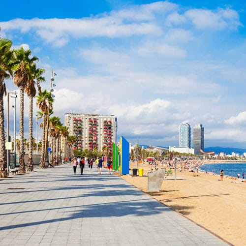 Barceloneta Strand - Fitnessurlaub Barcelona - Fitnessurlaub für Reiseathleten