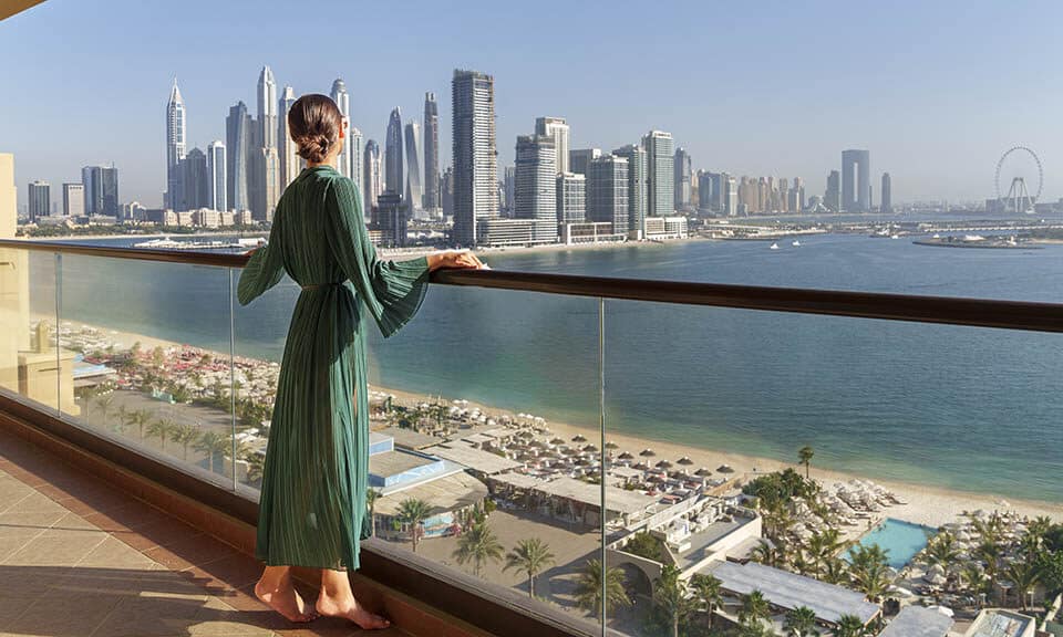 Fairmont The Palm Dubai mit den Reiseathlete. Panaramic View West Beach - Fitnessurlaub Dubai - Fitness Holiday Dubai