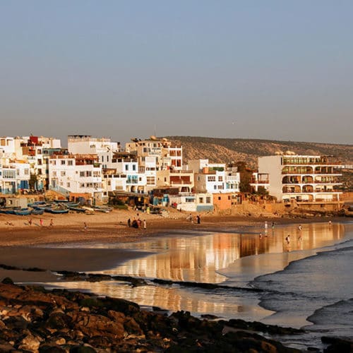 Fitnessurlaub in Marokko - Fitnessreisen für Reiseathleten Marokko - Strandabschnitt Dorf
