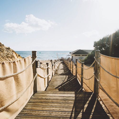 Pine Cliffs Hotel Falesia Beach Zugang Strand - Fitnessreisen für Reiseathleten