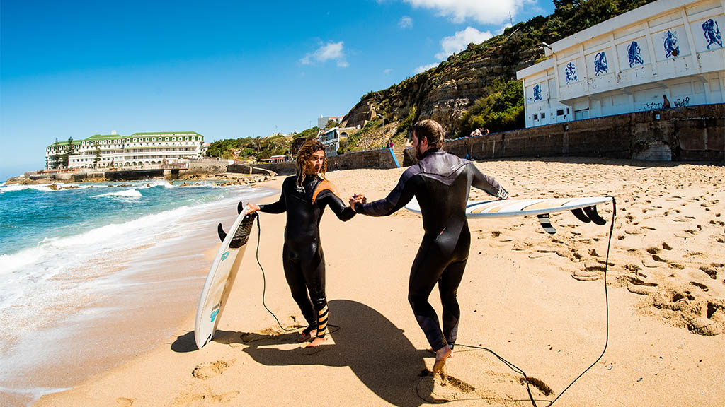 Level 2 Surfkurs - Surfen, Fitness und Yoga in Portugal - Surfcamp in Ericeira, Fitnessreise Portugal - Fitnessurlaub für Reiseathleten