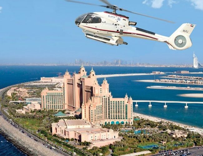 Dubai Experiences für Reiseathleten - Fitnessurlaub Dubai - Erlebnis Dubai Helikopterflug