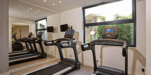 Fitness area in the hotel - Nefeli Hotel Rethymno - Fitness vacation Greece - Fitness vacation Crete - Fitness trip for Travelling Athletes -3